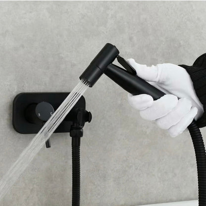 Handheld Bidet Sprayer with Hot Cold Water Control and Dual Spray Modes, Solid Brass