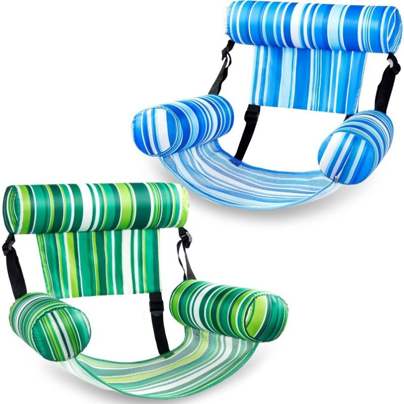 Mesh Seat Pool Float with Adjustable Depth and Three Air Tubes, Set of 2