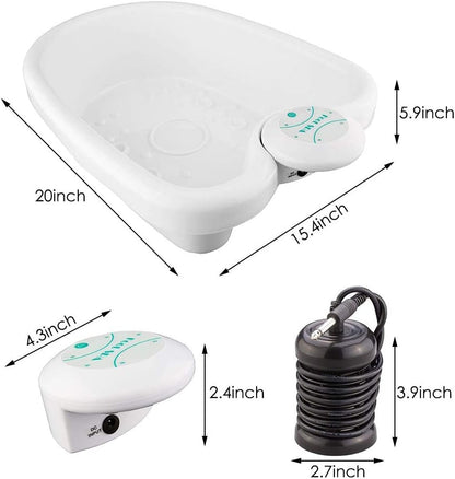 Portable Ionic Foot Spa with 30-Minute Timer and Foot Tub