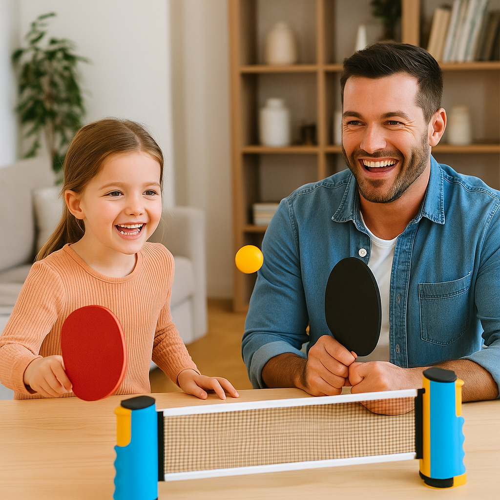 Adjustable Retractable Table Tennis Net That Clips onto Round, Square or Small Tables