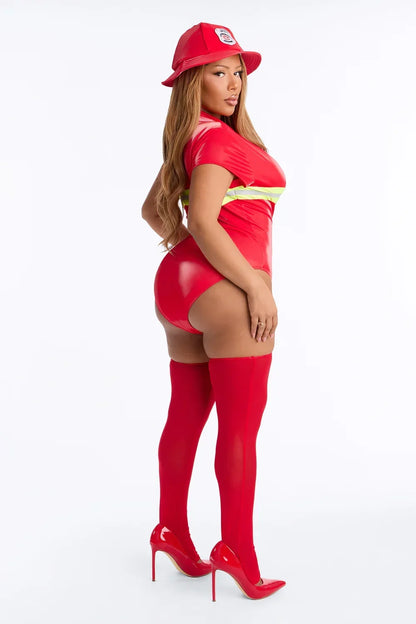 Emergency Themed Outfit with Fitted Suit and Leg Coverings