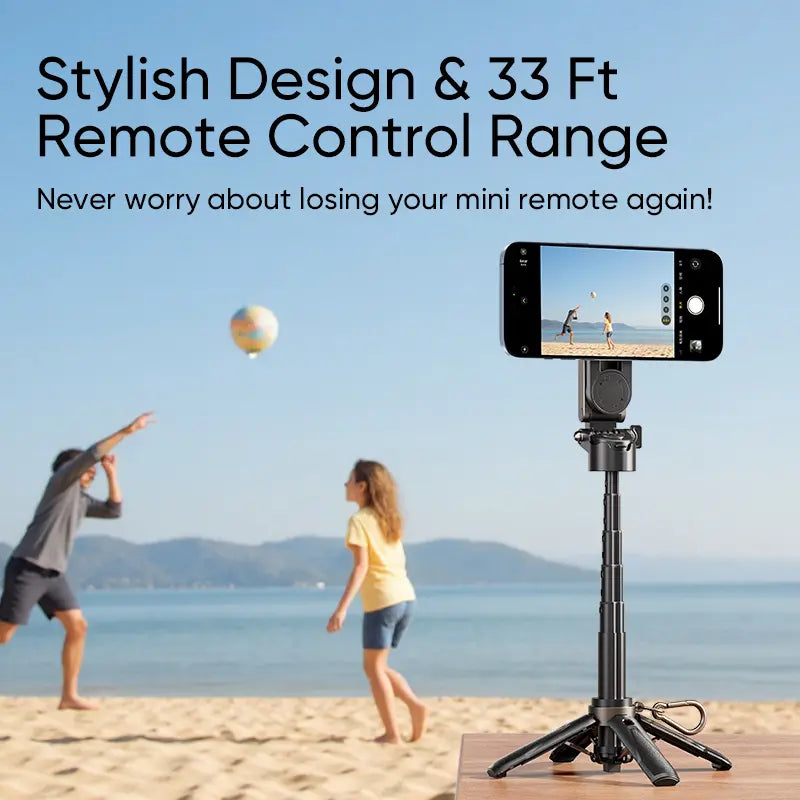 NEW - MAGIC JOHN 4-in-1 Multifunctional Magnetic Selfie Stick – 360° Rotation, Compact & Stylish, With wireless Bluetooth control, Magnetic Phone Holder for Selfies/Video Recording/Vlogging, Compatible with Most Phone Modes summerwins allveramart