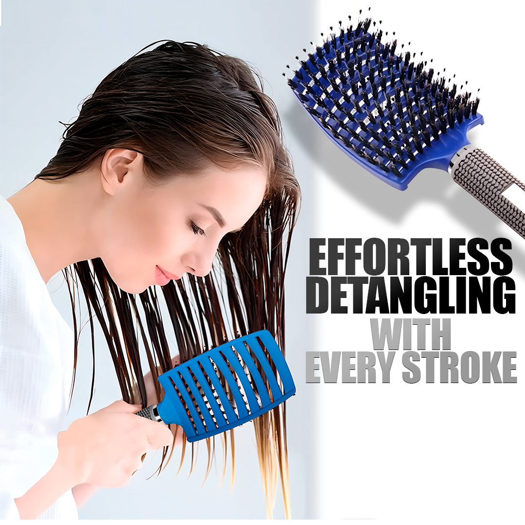 Flexible Bristle Detangler Brush for Wet and Dry Hair, All Textures