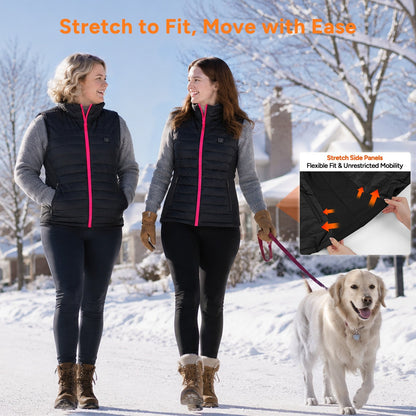 Women's Core Heated Vest with Six Heat Zones and Three Temperature Levels