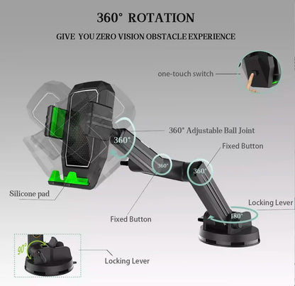 Truck Phone Holder Mount Heavy Duty Truck Dashboard Windshield Long Anti-Shake Smartphone Stand allveramart