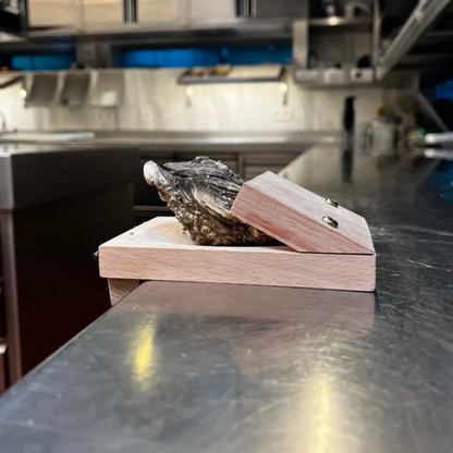 Wood Oyster Shucking Clamp for Quick and Secure Oyster Opening