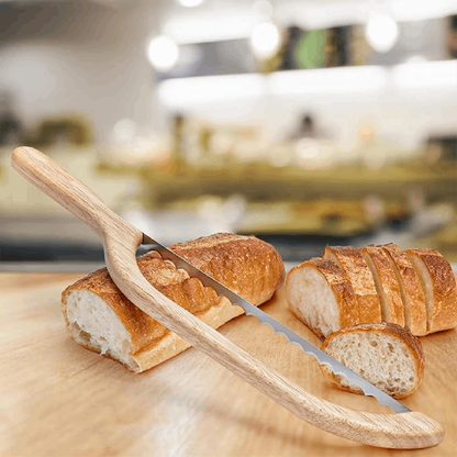 Serrated Bread Knife 10 Inch with Textured Grip and Ambidextrous Design