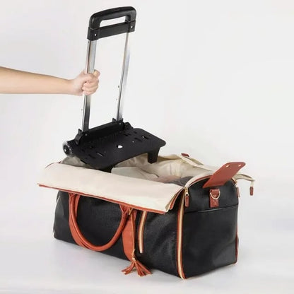 Carry On Duffel Bag with Hanging Garment Section and Shoe Compartment, 60L