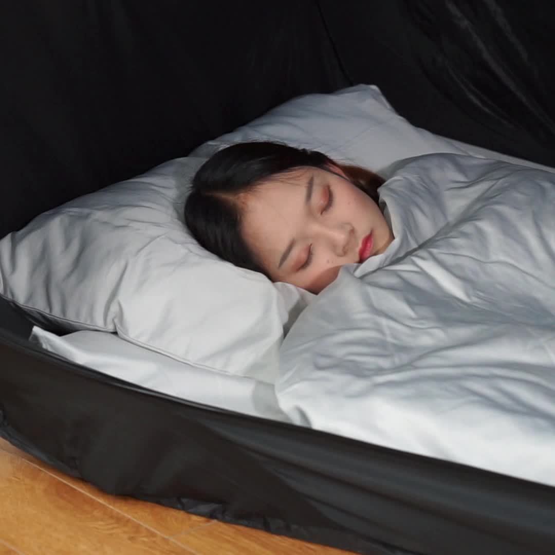 Portable Tent Bed with Full Zipper Closure and Water Repellent Polyester, Insect Protection