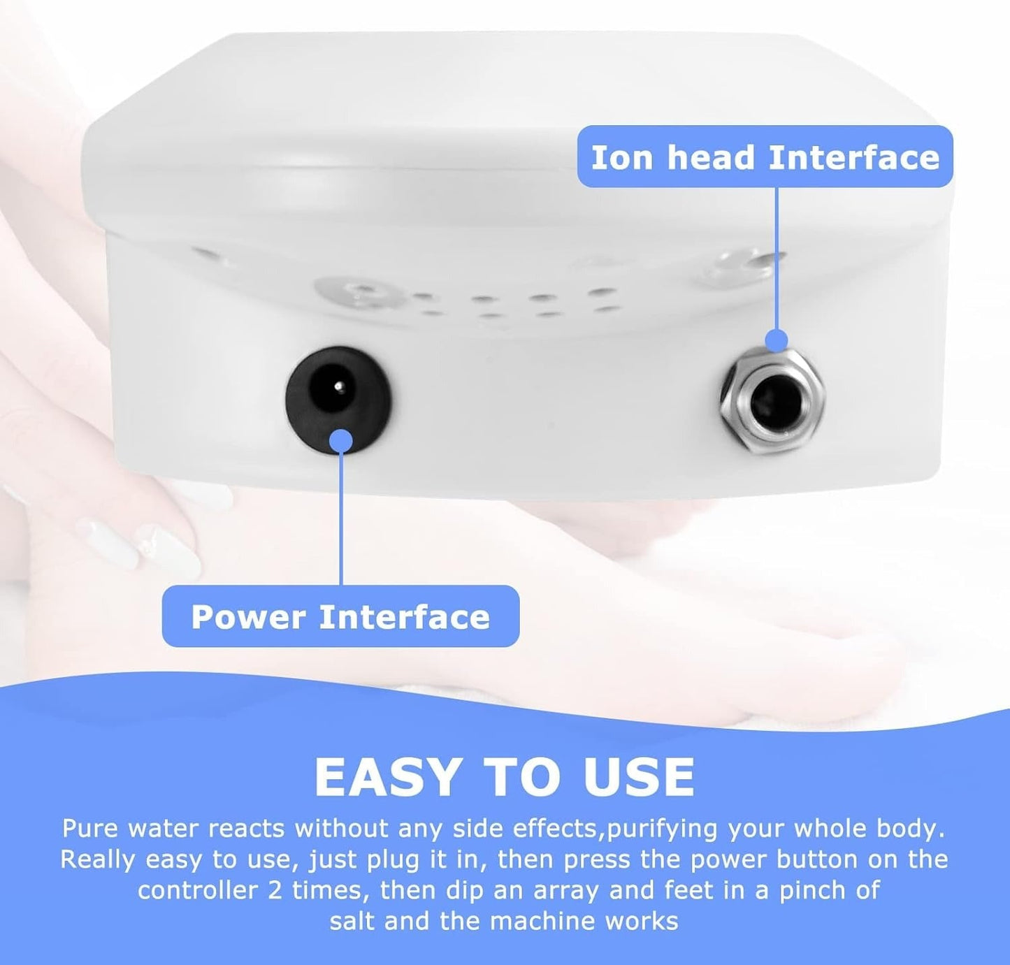 Portable Ionic Foot Spa with 30-Minute Timer and Foot Tub
