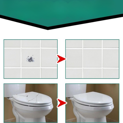 Tile Repair Paste Kit with Spatula and Sandpaper for Chips and Cracks