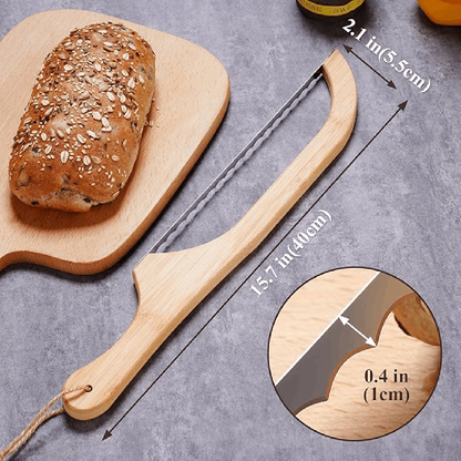 Serrated Bread Knife 10 Inch with Textured Grip and Ambidextrous Design