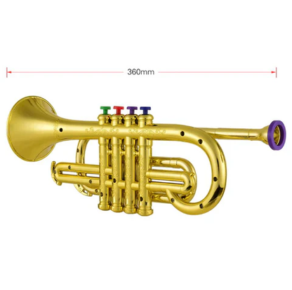 Kids Toy Trumpet with Four Colored Keys and Durable ABS Body
