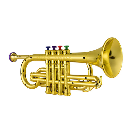 Kids Toy Trumpet with Four Colored Keys and Durable ABS Body
