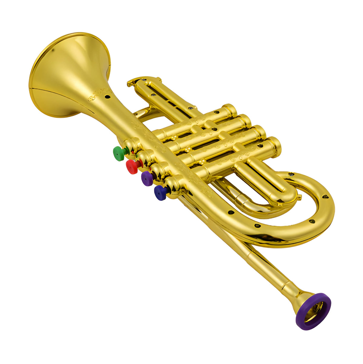 Kids Toy Trumpet with Four Colored Keys and Durable ABS Body