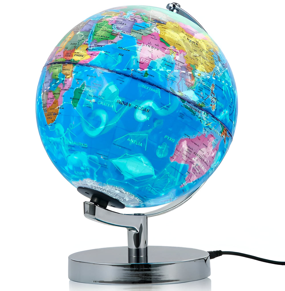 Levitating World Globe Night Light with 12 Constellation Views and Touch Switch Control