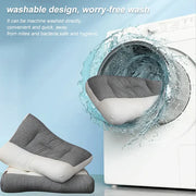 Ergonomic Neck Pillow for Side and Back Sleepers with Ear Space and Knit Cover