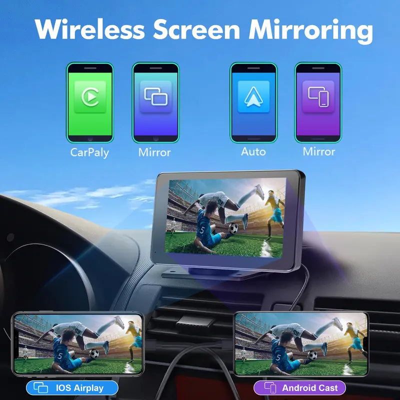 2026 Upgraded Wireless CarPlay Screen for Andriod & Iphone : The Ultimate Portable Car Play Adapter for Seamless In-Car Entertainment Car Media Player Car Monitor allveramart