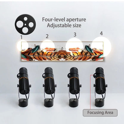 Adjustable LED Spotlight with Rotatable Head and Dimmable Brightness