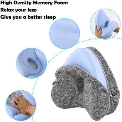 Knee Pillow with Memory Foam and Elastic Strap, Hollow Center Ventilation