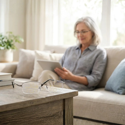 Progressive Multifocal Reading Glasses with Blue Light Filtering and Anti Glare Coating