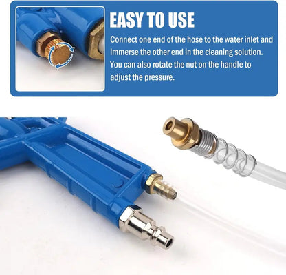 Pneumatic Air Blow Gun with Adjustable Nozzle and 47 Inch Hose for Engine Bays