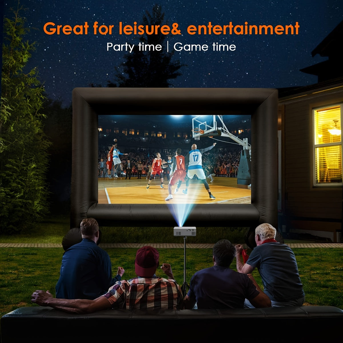 Portable Mini Projector with 3000 Lumen Brightness and HDMI USB Connectivity