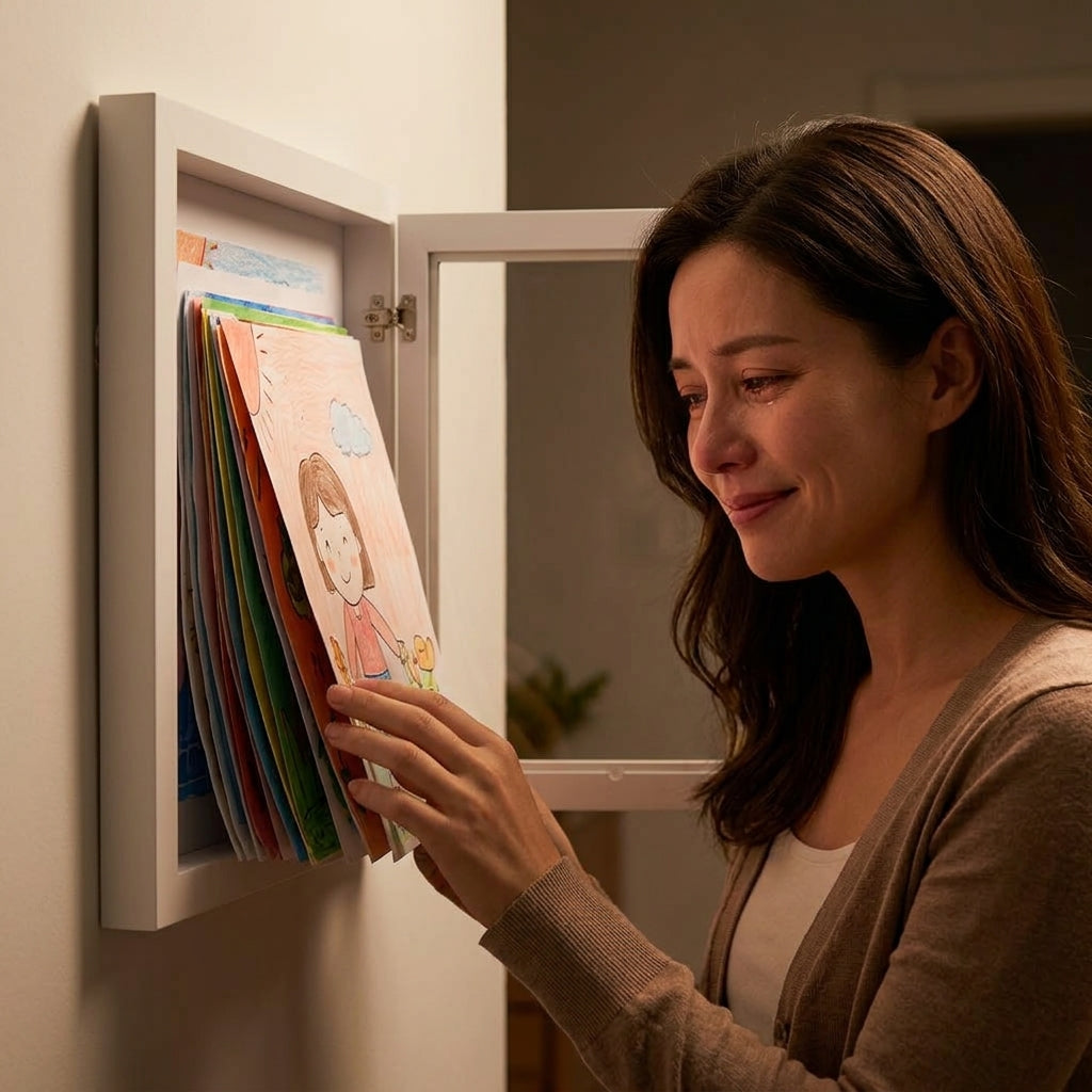 Artwork Storage Frame with Magnetic Front Panel and 150-Sheet Capacity