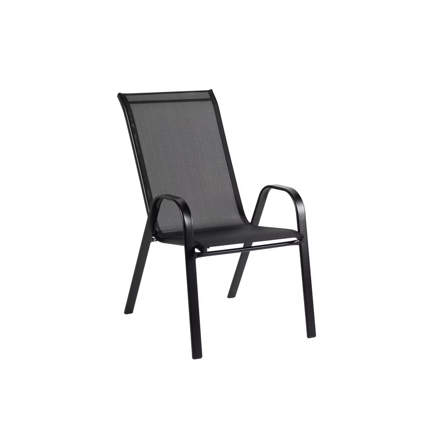 Kara Dining Set, Seating for 6 with Glass Top Table and Black Chairs