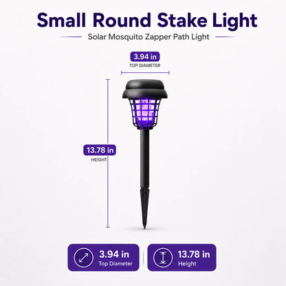 Solar Bug Zapper with Automatic Dusk Sensor and Dual Mode, Ground Stake Installation All Vera Mart