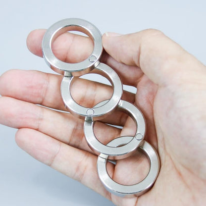 Folding Finger Ring with Metal Frame and Tactile Feedback, Silent Operation