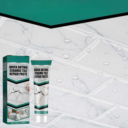 Tile Repair Paste Kit with Spatula and Sandpaper for Chips and Cracks
