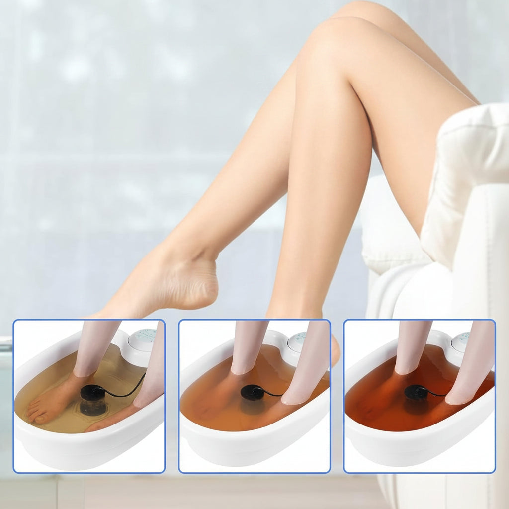 Portable Ionic Foot Spa with 30-Minute Timer and Foot Tub