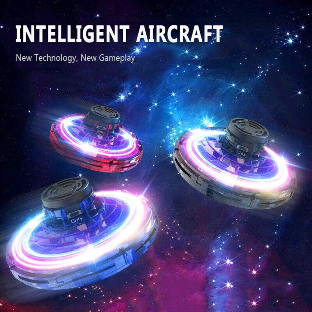 Hovering Gyroscope Spinner with LED Light Display and Hand Gesture Control