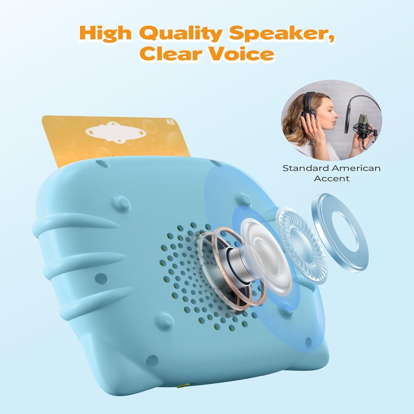 Audio Flash Card Reader with 224 Words and Repeat Function