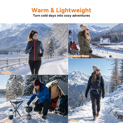 Women's Core Heated Vest with Six Heat Zones and Three Temperature Levels