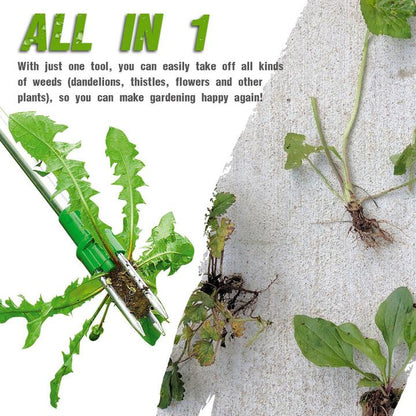 Standing Weed Puller with Triple Steel Claws and Foot Pedal