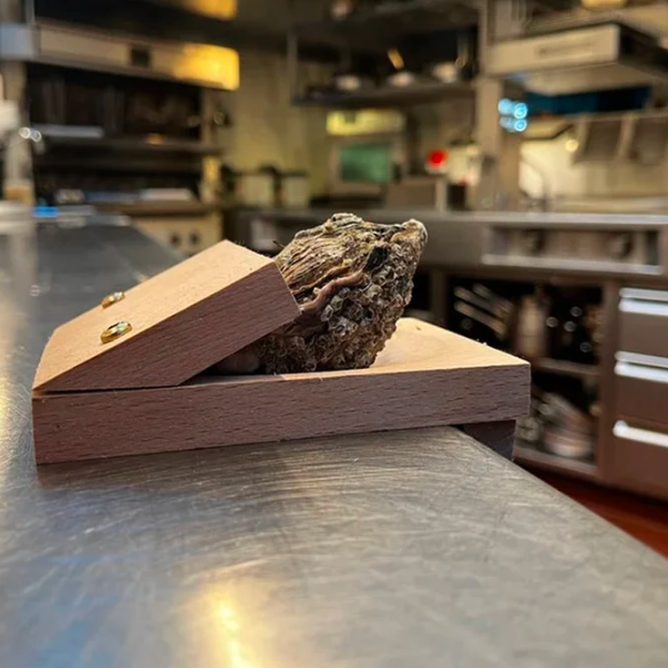 Wood Oyster Shucking Clamp for Quick and Secure Oyster Opening