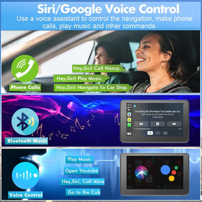 2026 Upgraded Wireless CarPlay Screen for Andriod & Iphone : The Ultimate Portable Car Play Adapter for Seamless In-Car Entertainment Car Media Player Car Monitor allveramart