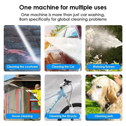 Dazone Electric Car Washing Machine 380 PSI 21V Portable Cordless High Pressure Water Gun Car Washer Cleaner 2 Replaceable 24V Batteries with 12000mAh Capacity allveramart