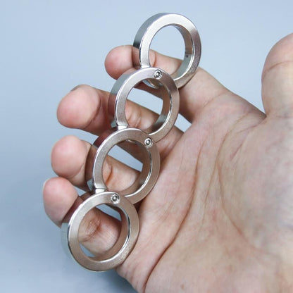 Folding Finger Ring with Metal Frame and Tactile Feedback, Silent Operation