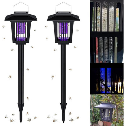 Solar Bug Zapper with Automatic Dusk Sensor and Dual Mode, Ground Stake Installation All Vera Mart