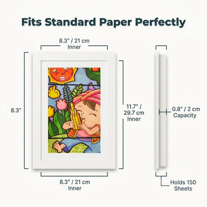 Artwork Storage Frame with Magnetic Front Panel and 150-Sheet Capacity