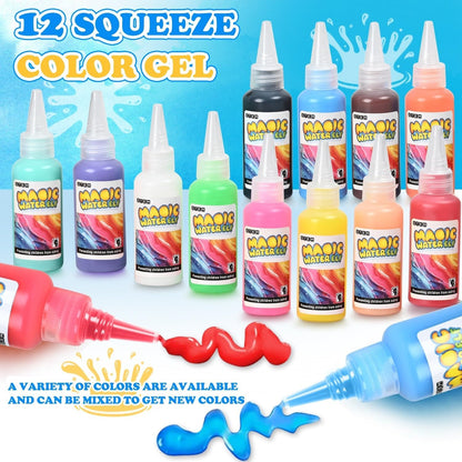 DIY Water Gel Pet Kit with 12 Colors and 12 Molds for Kids