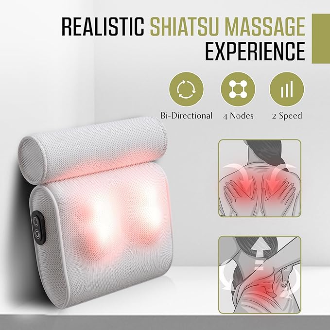Massaging Bath Pillow with Strong Suction Cups for Head Neck and Shoulder Support