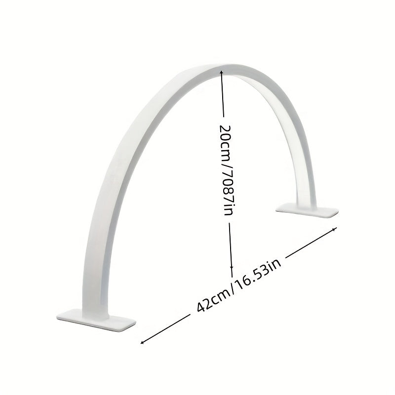 Adjustable LED Desk Lamp with Crescent Metal Frame and Color Temperature Control
