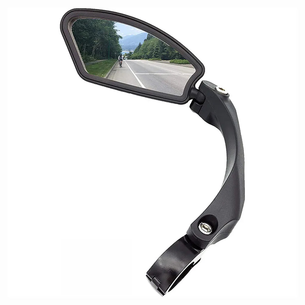 Pack of 2 Handlebar Bike Mirrors with Large Flat Glass, 360 Degree Rotation and Foldable Design