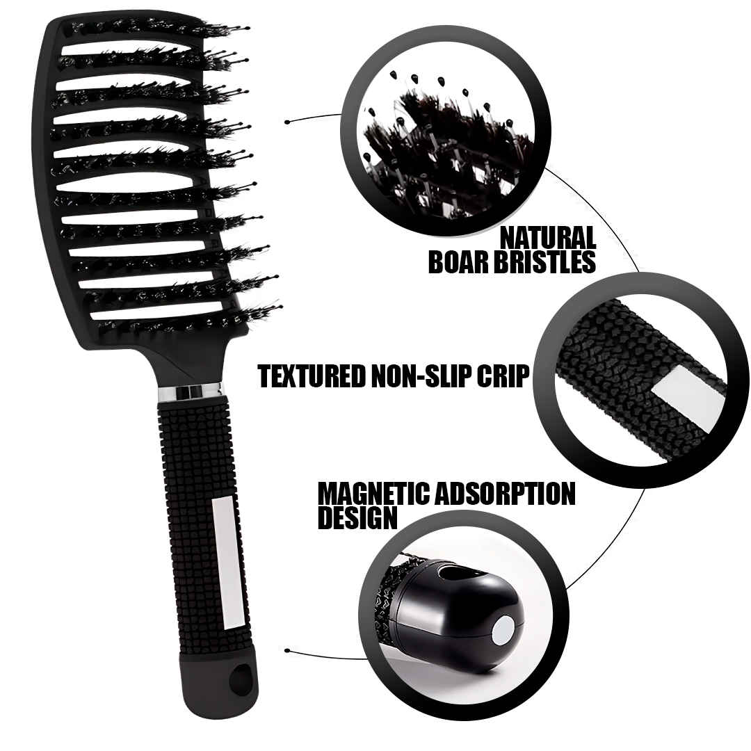 Flexible Bristle Detangler Brush for Wet and Dry Hair, All Textures