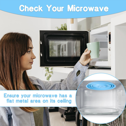 Collapsible Microwave Cover with Magnetic Ceiling Attachment and Steam Vents