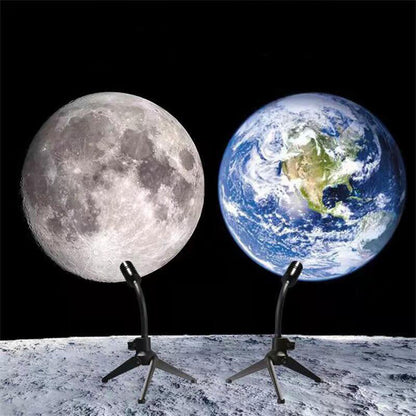 Celestial Projection LED Lamp with Flexible Neck and Dual Films